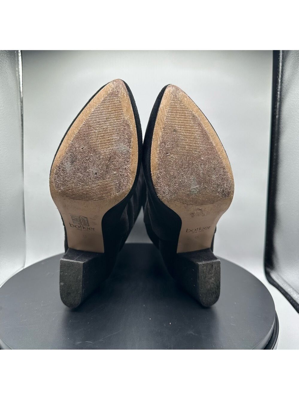 Botkier Skylar Slouched Bootie Pointed Toe Faux Suede Women 7.5 Black - Picture 7 of 9